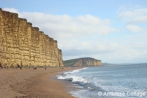 Cliffs at West Bay - View east along Jurassic coast